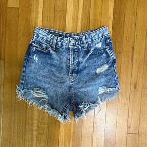 Wild Fable Blue Distressed Jean Shorts